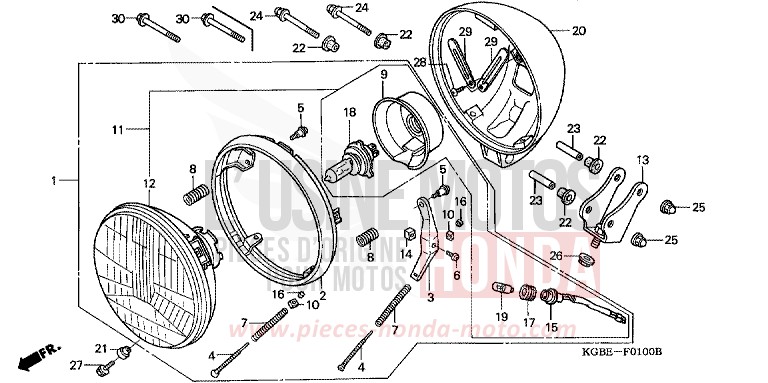 PROJECTEUR de Shadow VT125C NOIR (NH1) 2001